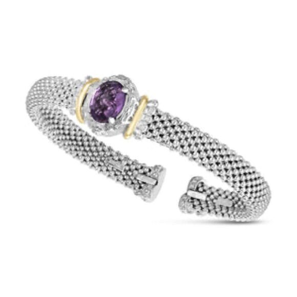 RENAISSANCE OVAL AMETHYST CUFF - Picture 2 of 2